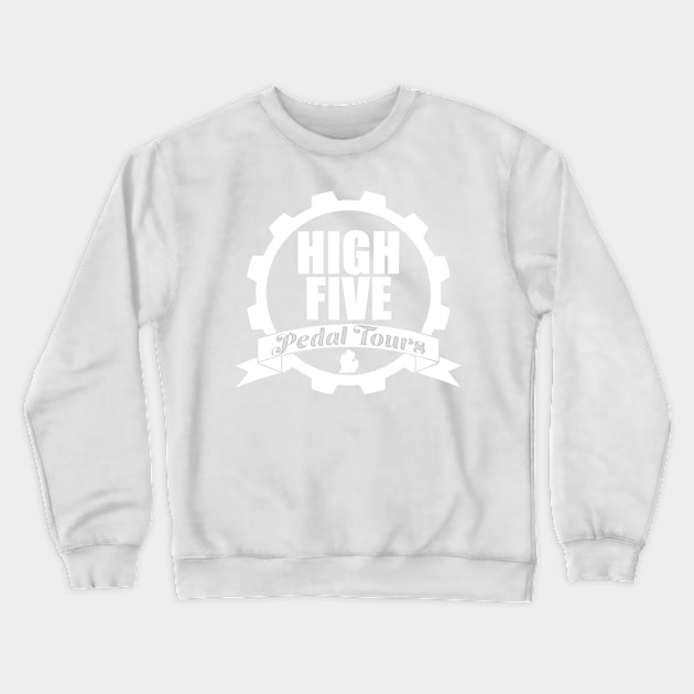 High Five - White Logo Crewneck Sweatshirt by HighFive